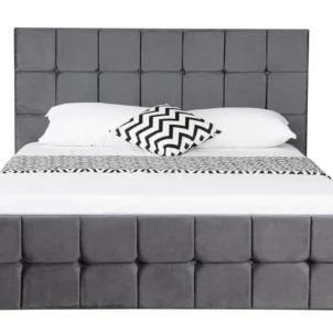 Mattress LuxeVelvet Quilted Square Design Ottoman Storage Bed
