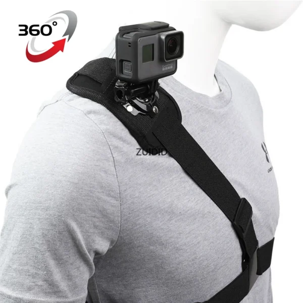 For Go pro Accessories 360° shoulder Strap Mount Harness for Gopro Hero 12 11 10 9 8 7 6 5 4 SJ4000 for Xiaomi Yi Camera Ches