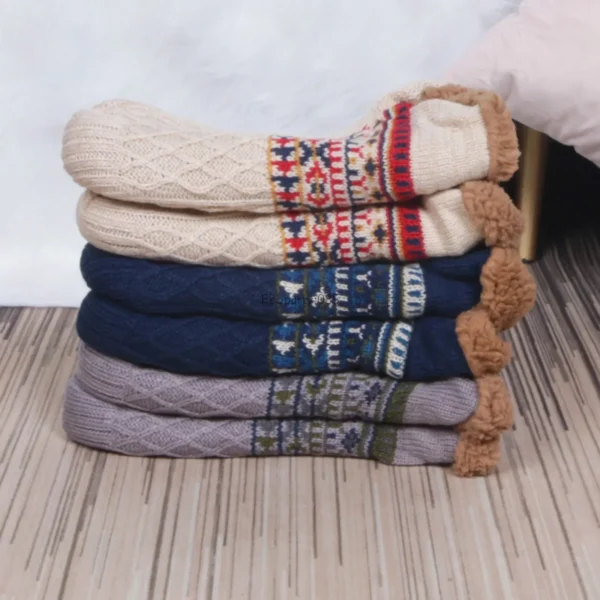 Fall and Winter Floor Socks Home Warm Women Men Socks Snow Socks Sleep Carpet Socks Slippers Socks Men Non-slip Yoga Socks 2024 - Image 5