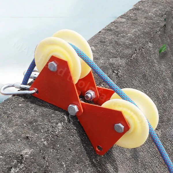 Rope Retract protect Pulley Labor-saving Rope Anti-wear Wheel Cable Retract Protector Sling Safety Wall Corner Rope Pulley - Image 2