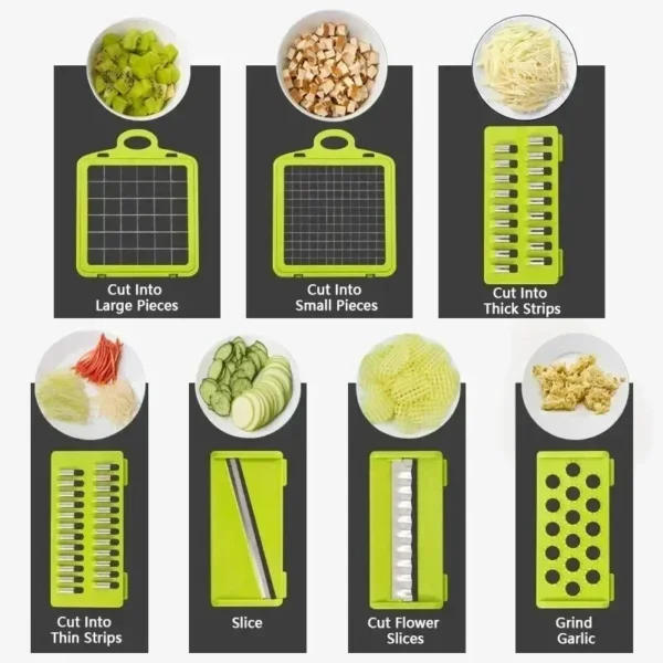 14/16 in 1 Multifunctional Vegetable Chopper Handle Food Grate Food Chopper Vegetable Slicer Dicer Cut Kitchen Items cocina - Image 5