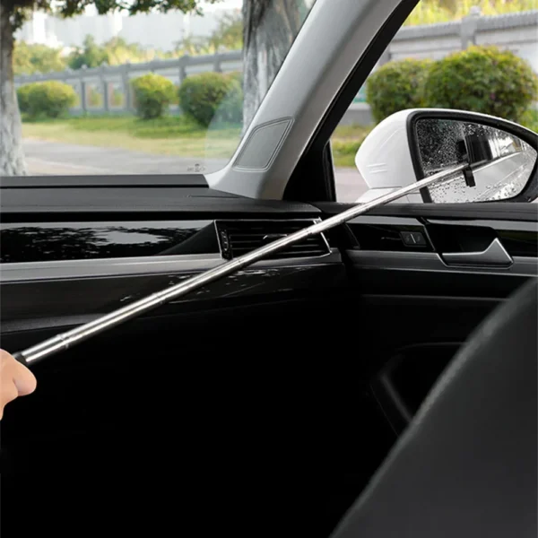 Car Rearview Mirror Wiper Stainless Steel Telescopic Retractable Layered Brush Head Window Wash Cleaning Brush Handheld Wiper - Image 4