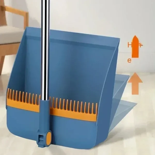 Kitchen office new folding broom dustpan set household cleaning tools non-stick hair dry wet dual-use broom folding set - Image 5