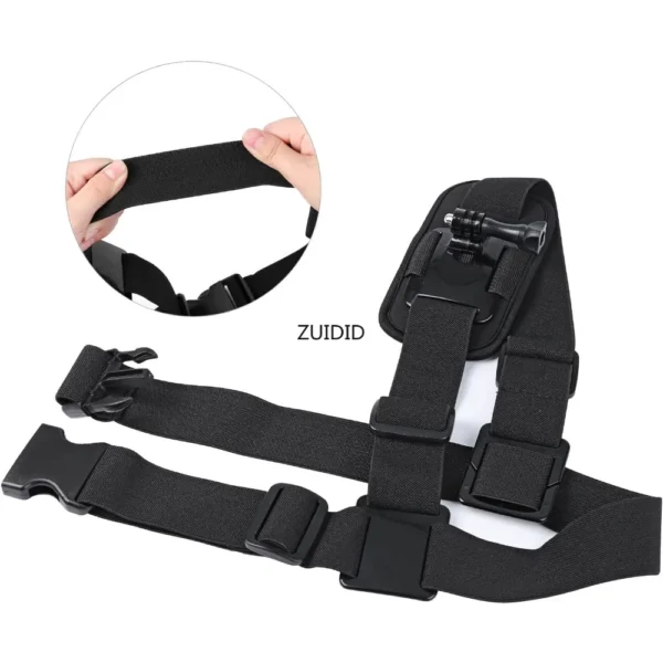 For Go pro Accessories 360° shoulder Strap Mount Harness for Gopro Hero 12 11 10 9 8 7 6 5 4 SJ4000 for Xiaomi Yi Camera Ches - Image 6