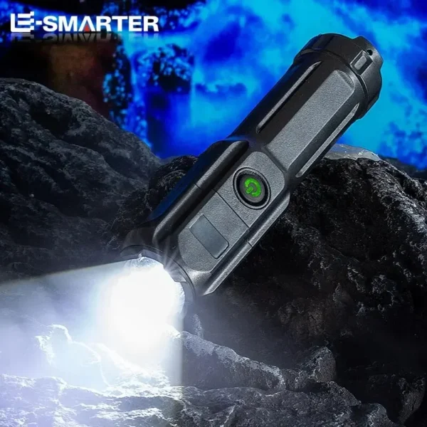 4 Lighting Mode Strong LED Flashlights Telescopic Zoom Tactical Torch USB Portable Spotlight Long-Range Camping Flashlight - Image 4