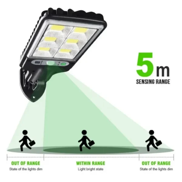 Solar Outdoor Led Courtyard Wall Lamp With 3 Mode Waterproof Motion Sensor Security Lighting Street Lights for Garden Patio Path - Image 2