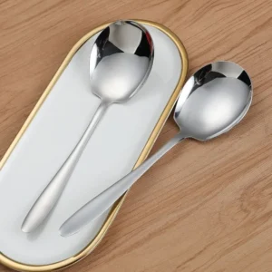 High-quality Soup Spoon New Tableware Large Size Serving Spoon Kitchen Supplies Stainless Steel Household Tablespoons