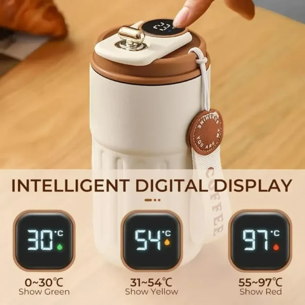 450ml Thermos Bottle Smart Display Temperature 316 Stainless Steel - Image 6
