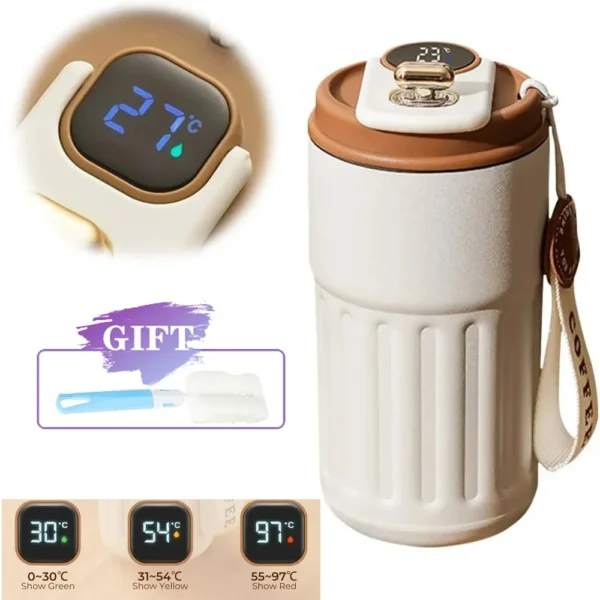 450ml Thermos Bottle Smart Display Temperature 316 Stainless Steel