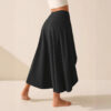Elegant Flowing Solid-Colored Midi Skirt With Ruffle Trim - Image 5
