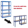 Adjustable Height Layout 5-Tier Heavy Duty Shelf 875kg Boltless Metal Rack Tool Free Assembly for Garage Warehouse Storage - Image 3