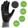 1pc Quick Water Repellent Nylon Gloves 0.53oz MicroFoam Nitrile Coated Work Gloves Home Improvement Garden Construction - Image 3