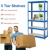 Adjustable Height Layout 5-Tier Heavy Duty Shelf 875kg Boltless Metal Rack Tool Free Assembly for Garage Warehouse Storage - Image 6