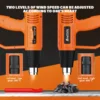 2000W Heavy Duty Heat Gun Kit – Adjustable Temperature with 4 Nozzles (DIY & Professional) - Image 2