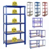 Adjustable Height Layout 5-Tier Heavy Duty Shelf 875kg Boltless Metal Rack Tool Free Assembly for Garage Warehouse Storage