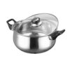 12 Piece Stainless Steel Cookware Saucepan Set Pan Pot Kitchen Cooking Glass Lid - Image 8