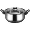 12 Piece Stainless Steel Cookware Saucepan Set Pan Pot Kitchen Cooking Glass Lid - Image 2