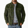 Vintage Single-breasted Jacket Men's Casual Motorcycle Faux Suede Tops - Image 5