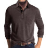 Mens Long-sleeve Lapel T-shirt Winter Base Layer Top - Image 6