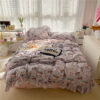 Cotton Lace Three-piece Garden Floral Bed Sheet