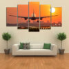 Airplane Sunset Takeoff HD Canvas - Image 2