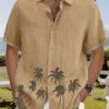 Men’s Summer Short Sleeve Shirt – Beach Casual Cotton Shirt - Image 3