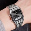 Mens Business Quartz Watch Simple Mens Wristwatch Dual Display - Image 2