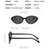 Fashionable UV400 sunglasses with vintage retro streetwear design