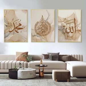Gold Marble Fluid Abstract Poster Canvas Painting