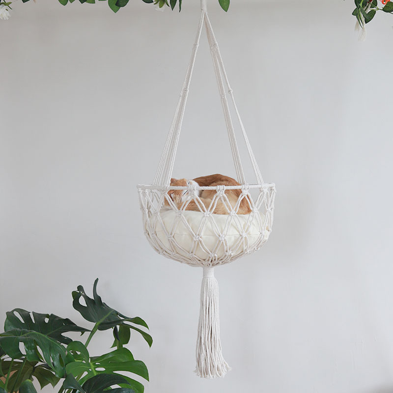 Cat Hammock Hand Woven Hanging Cat Bed - Image 2