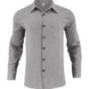 European And American Men's Shirt Double Pocket Cotton Linen - Image 5