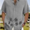 Men’s Summer Short Sleeve Shirt – Beach Casual Cotton Shirt - Image 4