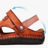 Men's Closed Toe Sandals Summer Adjustable Slides Slippers Fashion Beach Shoes - Image 4