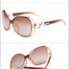 Beige polarized women's sunglasses with UV400 protection