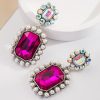 Elegant Vintage Pink Drop Earrings for Women