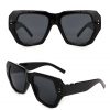 Classic square frame sunglasses with UV400 lenses