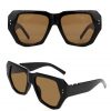 Modern black square sunglasses for everyday wear