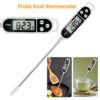 Digital food thermometer with stainless steel probe