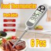 Electronic cooking thermometer for meat and grilling