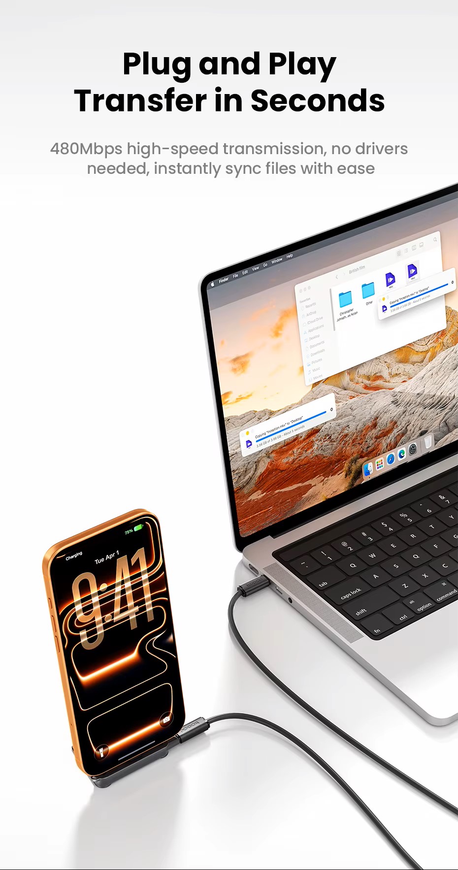 Адаптер Toocki USB C на USB C мощностью 240 Вт со складной подставкой для телефона, конвертер 90 градусов OTG для ноутбука, планшета, iPhone, Samsung